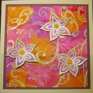 Color challenge #18 Batik Flower card