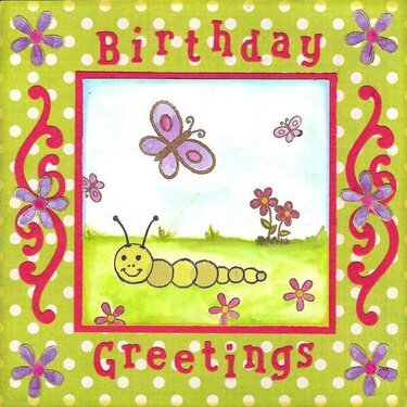 Caterpillar Birthday Card 
