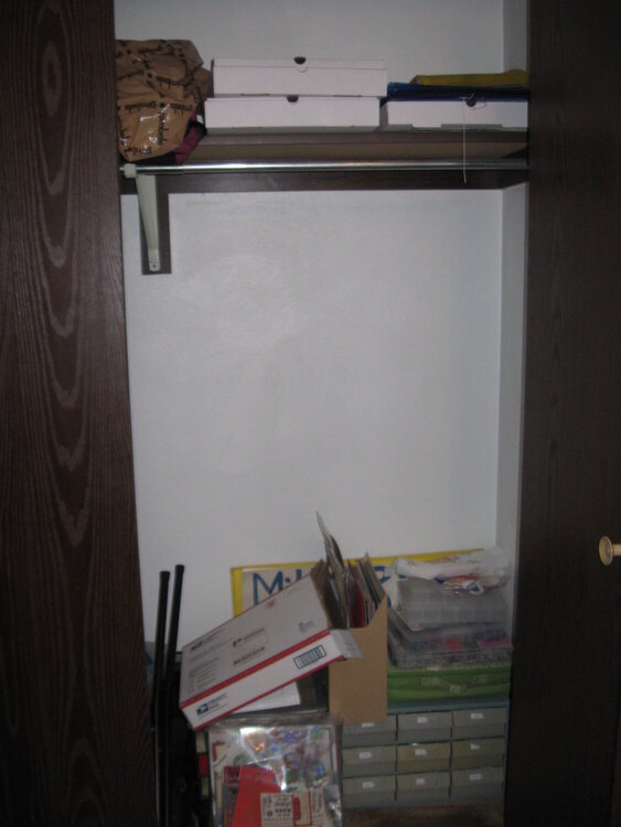 Before organization: Area #3 - Computer Room Closet