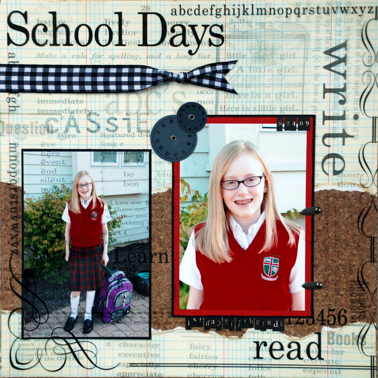 School Days - 1st day of 7th grade