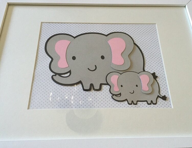 Elephant framed art