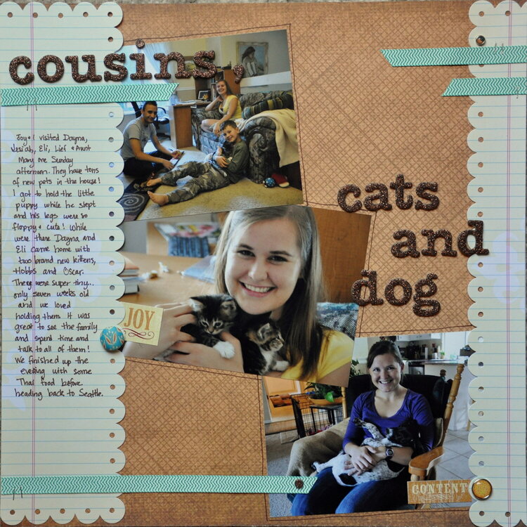 Cousins, cats and dog
