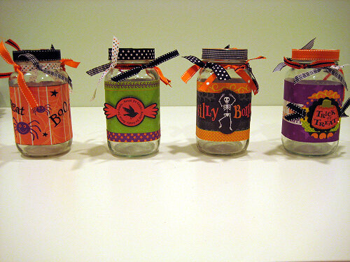 Altered Halloween Candy Jars