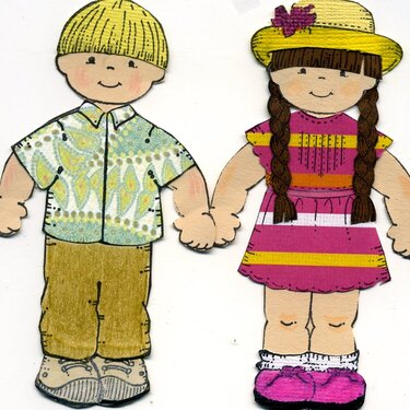 &#039;on vacation&#039; paper dolls