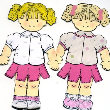 &#039;twins&#039; paper dolls