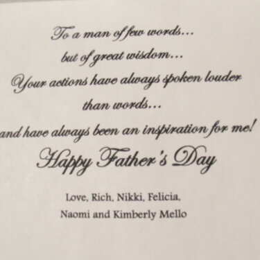 Father&#039;s Day Card inside greeting
