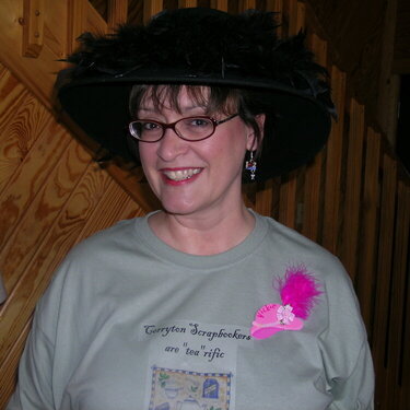 Vickie in her Tea Party Hat
