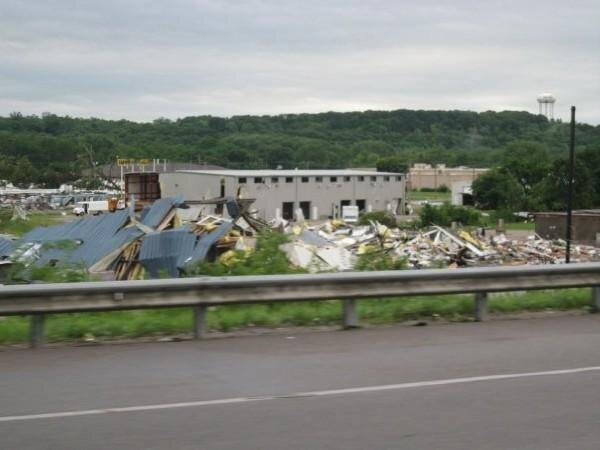 Tornado damage from Kansas8