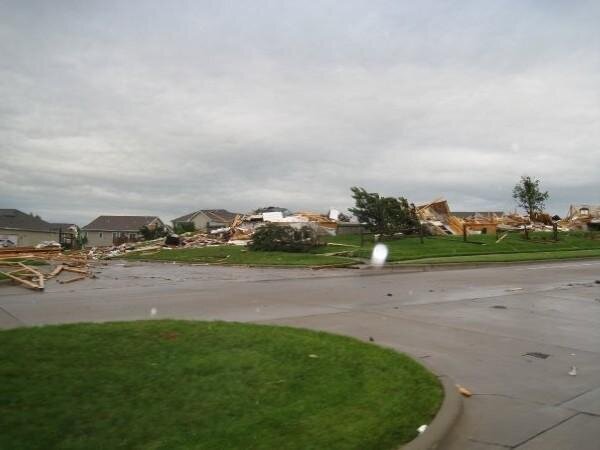 Tornado damage from Kansas36