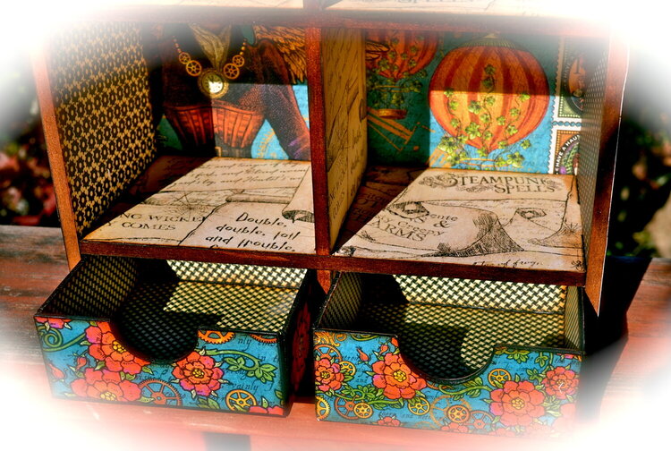 Steampunk Shelves-Inside Drawers ~~Scraps of Darkness~~