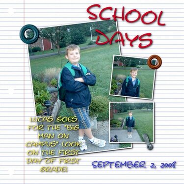 Lucas&#039; First Day of School