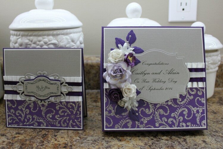 Wedding card with matching box