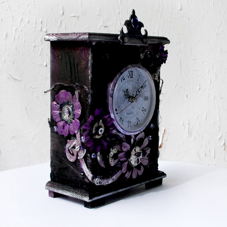 Back&amp;purple altered clock