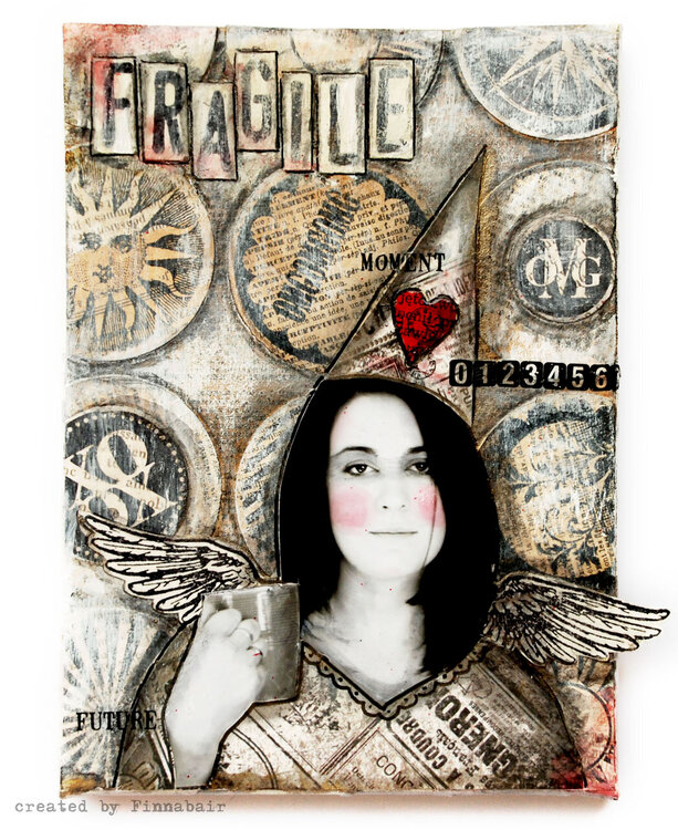 Fragile - canvas collage