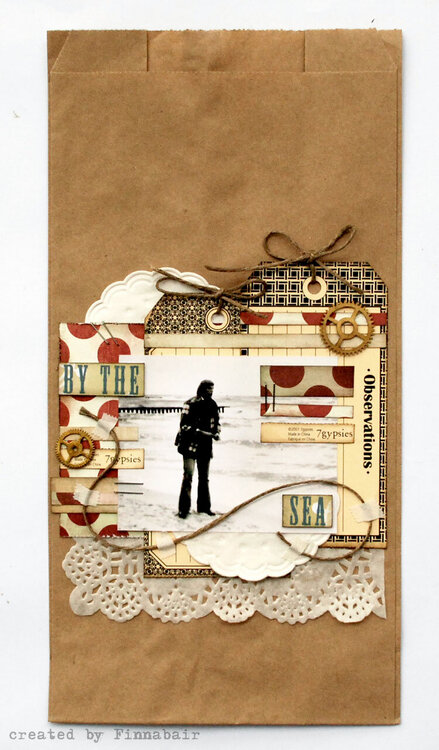 By the sea - paper bag layout