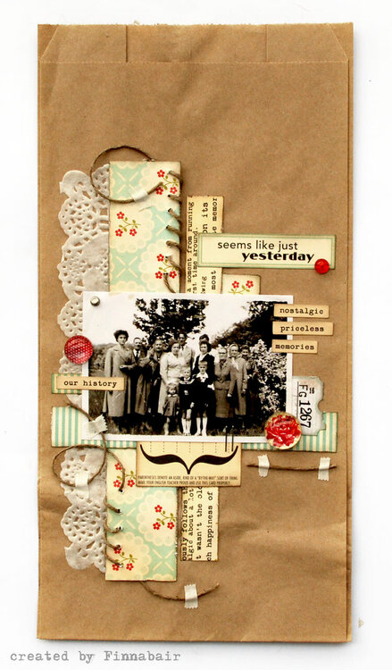 Yesterday - paper bag layout