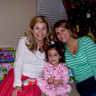 My cousin and my niece after opening presents!
