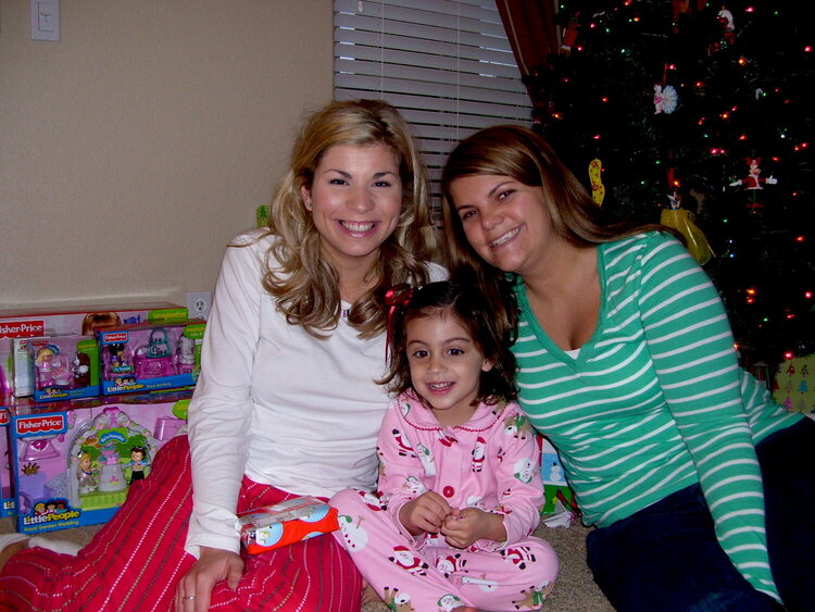 My cousin and my niece after opening presents!