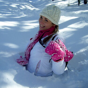 I stepped into a snow bank... yes thats how high it was