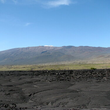 Took a Drive. Mauna Kea on the Big Island. Snow at the tippy top. And surrounded by Lava Rock