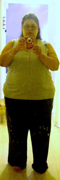 just this morning, 3/22/09 weighing 261.4
