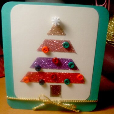 2nd Glitter tree card
