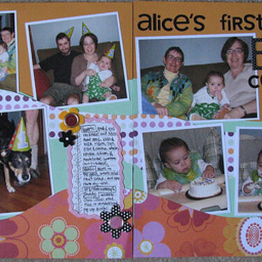 alice&#039;s first birthday celebration