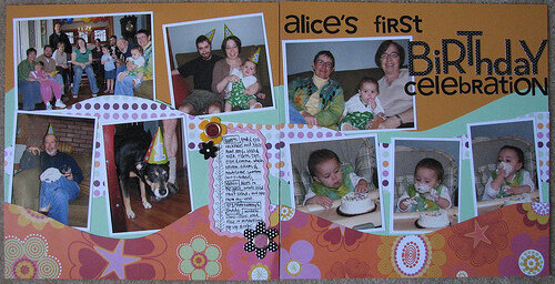 alice&#039;s first birthday celebration
