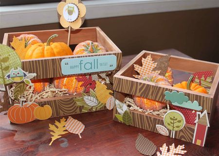 Finally Fall Altered Wooden Crates by Jennifer Edwardson