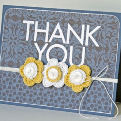 Thank You by Gretchen McElveen featuring Bella Blvd Crochet Flowers