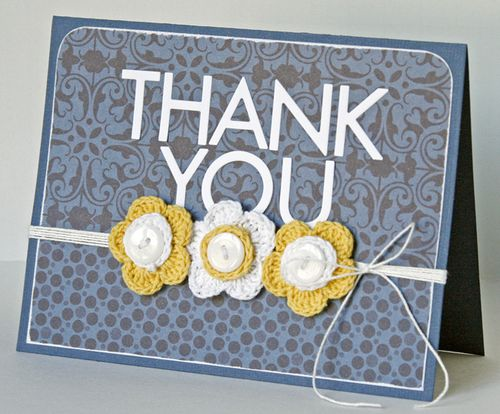 Thank You by Gretchen McElveen featuring Bella Blvd Crochet Flowers