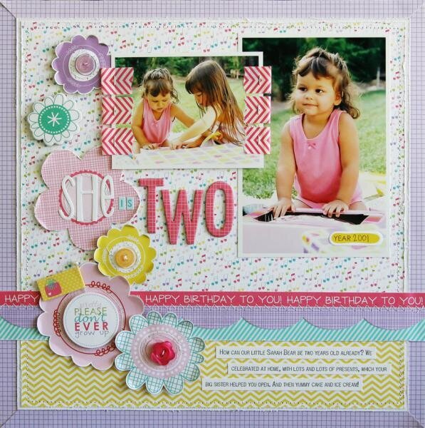 She is Two by Laura Vegas featuring the Birthday Girl Collection from Bella Blvd