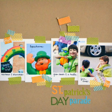 St Patricks Day Parade by Vivian Masket featuring Bella Blvd Designer Tape and Flags