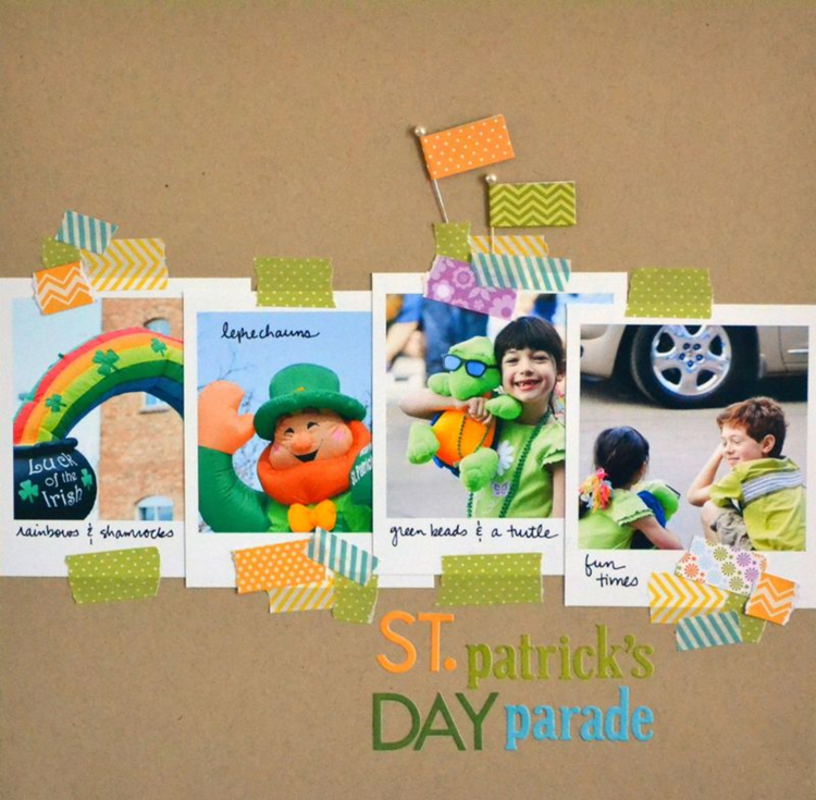 St Patricks Day Parade by Vivian Masket featuring Bella Blvd Designer Tape and Flags