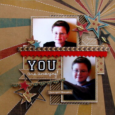 you are amazing - Boys Rule Scrapbook Kits