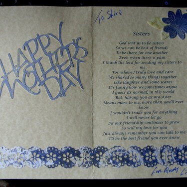 ***Sharon&#039;s Mother&#039;s Day Card inside***