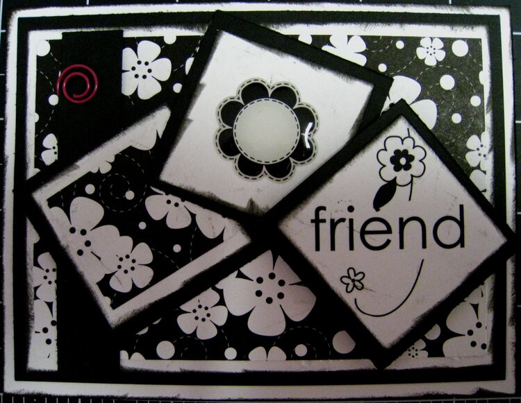 B/W Friend Card