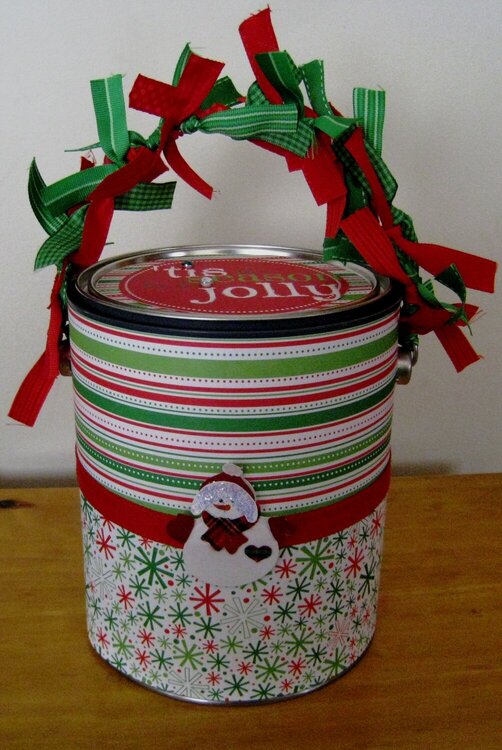Christmas Altered Paint Can