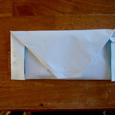 Valentine from Daddy and Ella....  made into envelope...