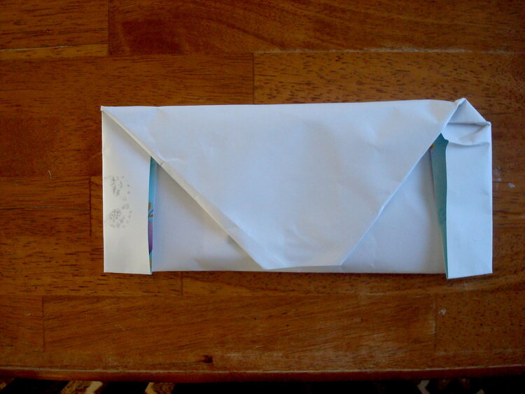 Valentine from Daddy and Ella....  made into envelope...