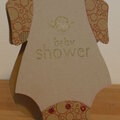 Baby shower onesie card