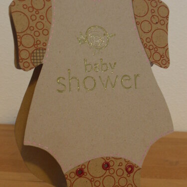 Baby shower onesie card