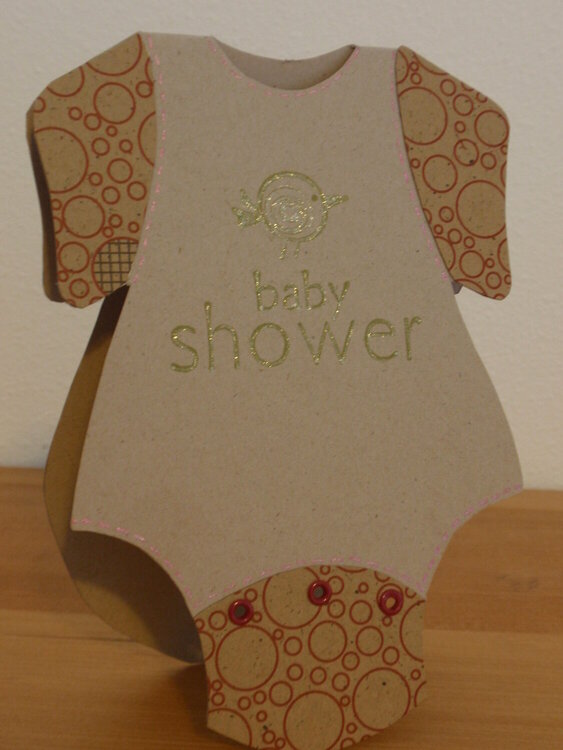 Baby shower onesie card