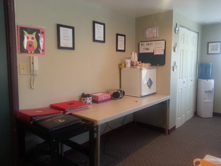 left side as u walk in door Just pics of my office space Officially opened yesterday April 1st