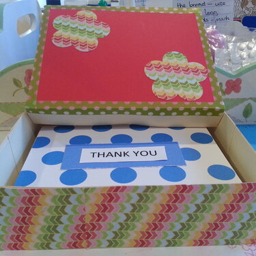 box of thank you cards
