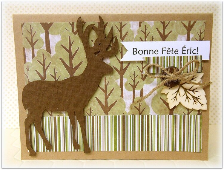 Masculine Deer Birthday Card (scrap-utopia)