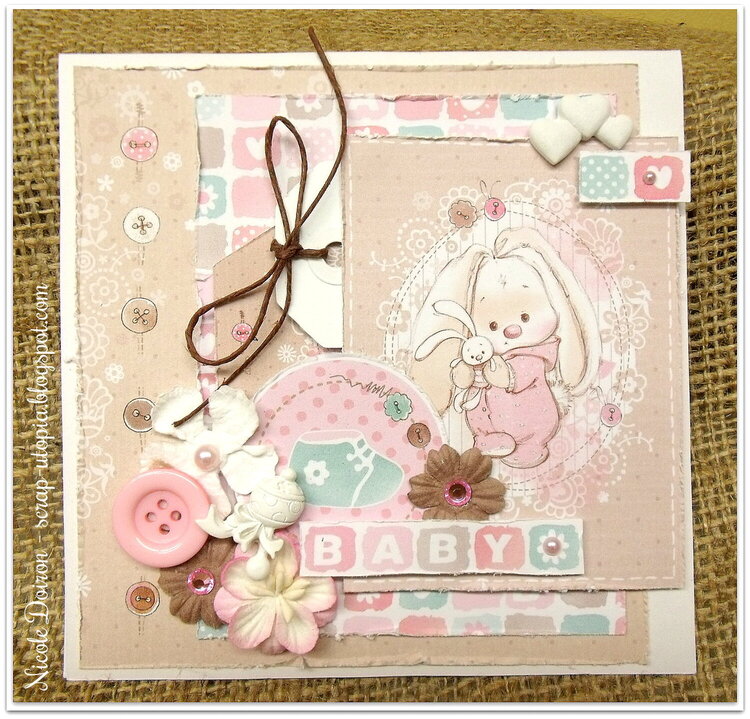 My Little Star &#039;Pink Baby Bunny&#039; Card (scrap-utopia)