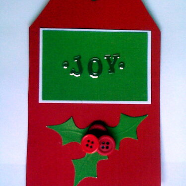 Joy Christmas tag