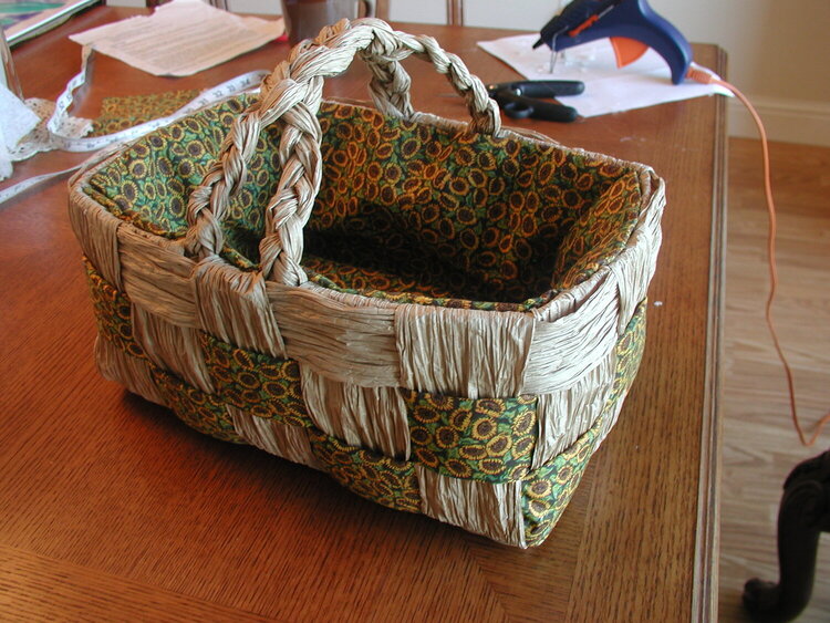 Brown paper bag basket