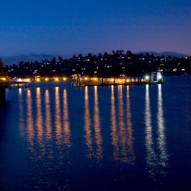 Sausalito at night - reflection